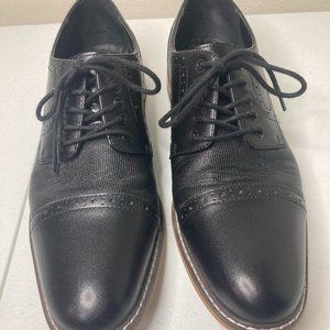 BAR III Parker Black Leather Casual Dress Wingtip Shoes Mens Size 10 M